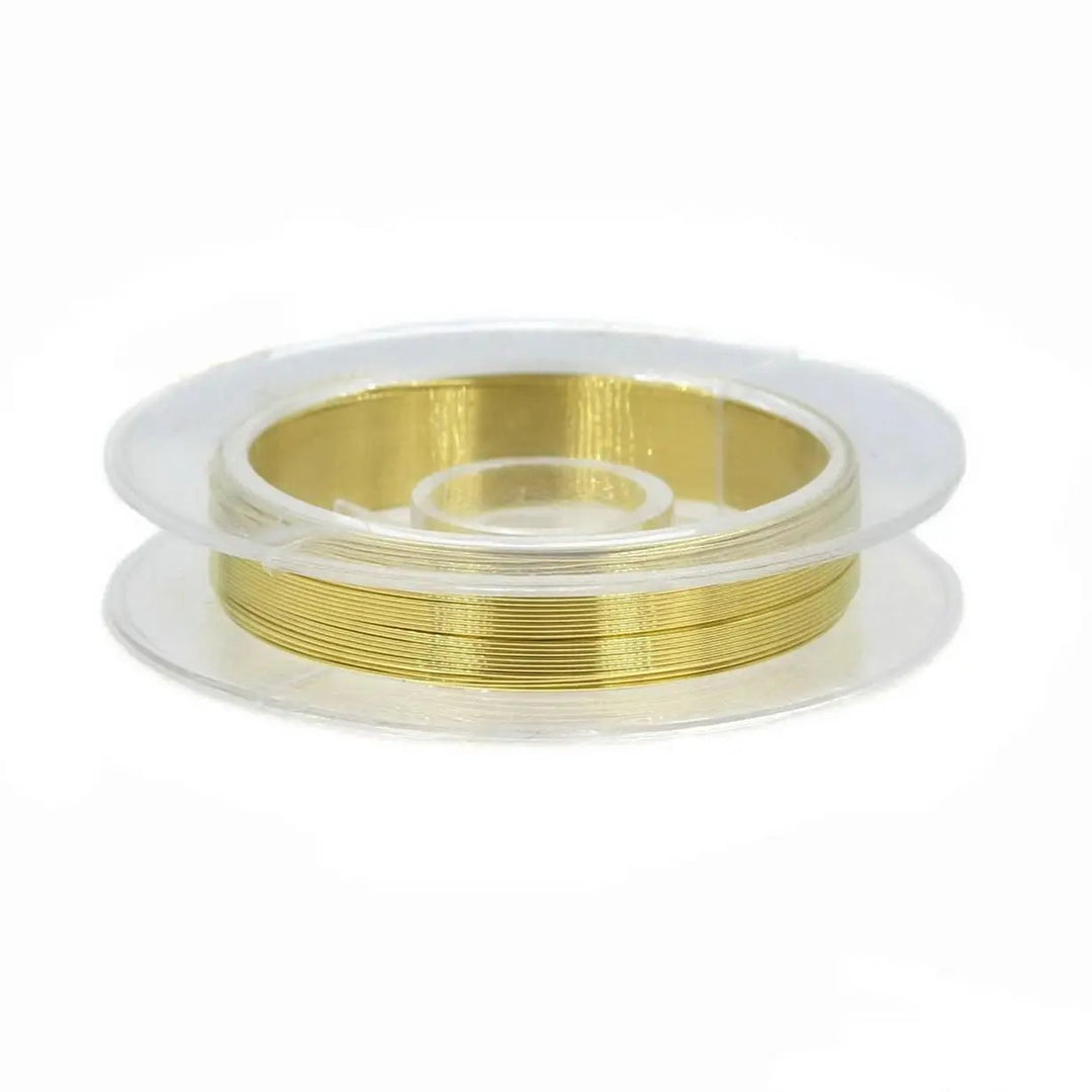 Smykketråd, wire 0,4 mm, forgyldt kobber, 10 m Tax