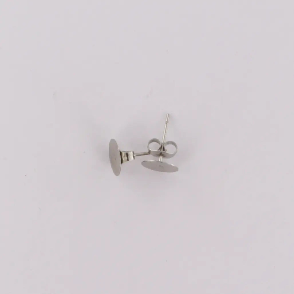 Ørestik, monterings plade, stål, 8mm Tax