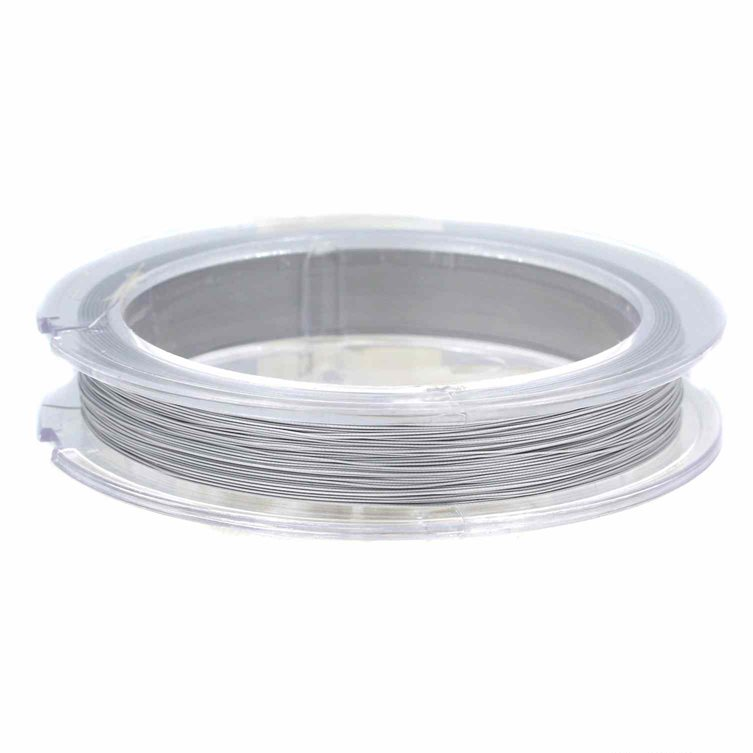 Find Tigerwire, japansk lys sølv, stål, 0,32 mm hos Beadhouse of Copenhagen i dag, med en altid hurtig levering!