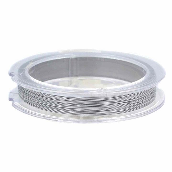 Find Tigerwire, japansk lys sølv, stål, 0,32 mm hos Beadhouse of Copenhagen i dag, med en altid hurtig levering!