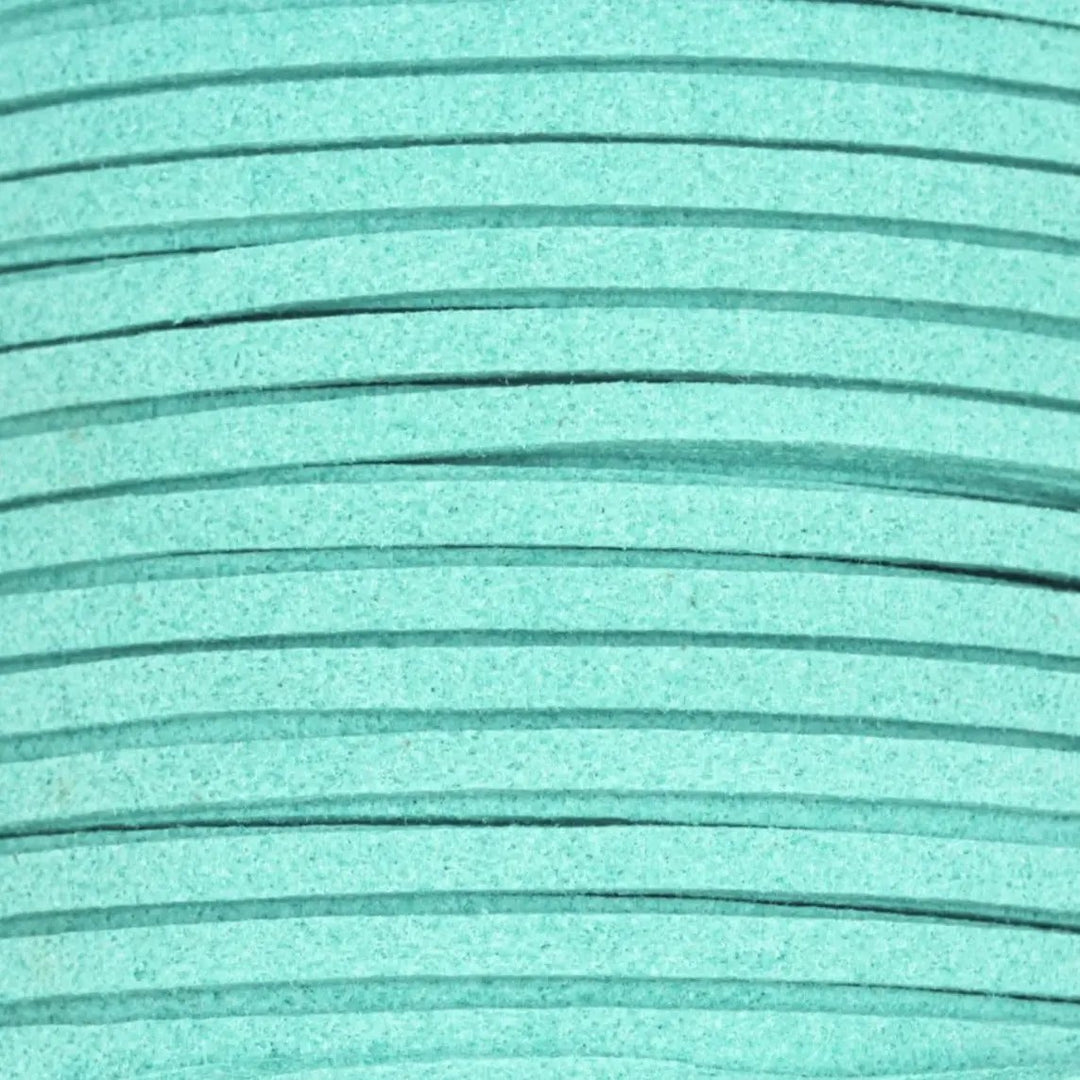 Snor, turkis, ruskind, 3 mm x 1,5 m Tax