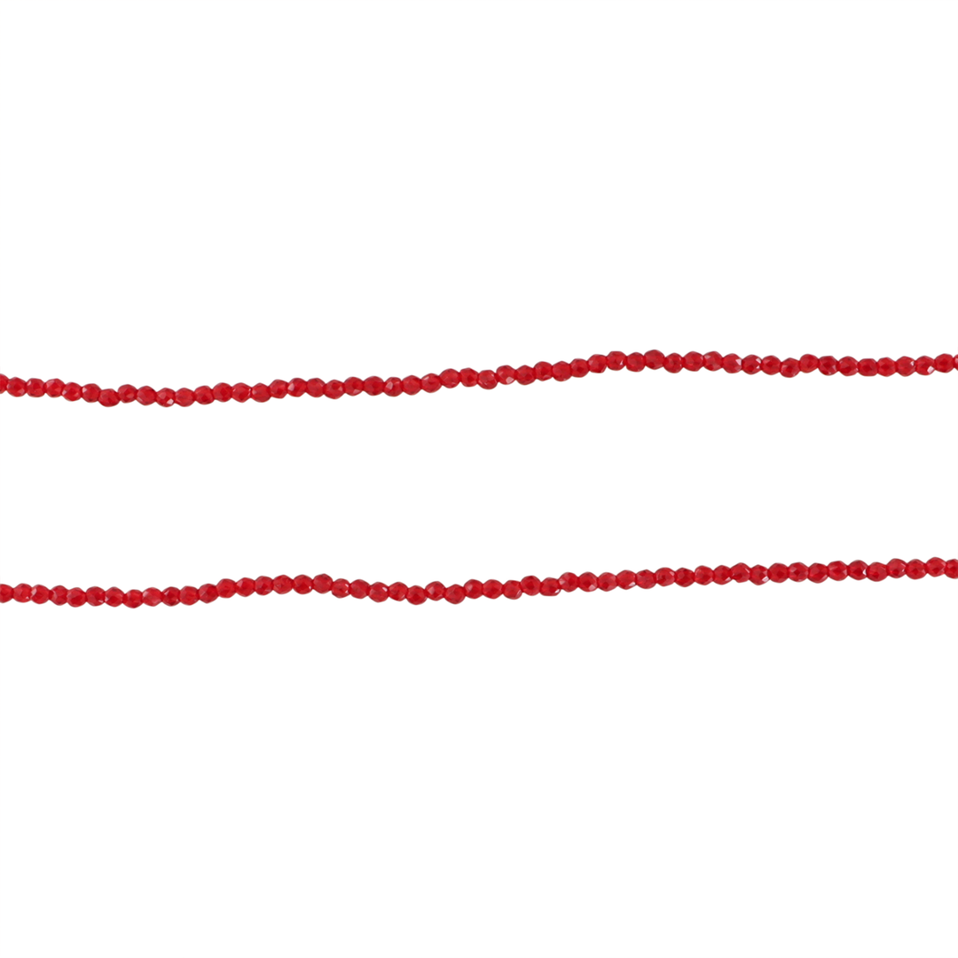 Find Smykkestensperler, string, rød krystalglas, rund facet - 35 cm, ca 175 stk hos Beadhouse of Copenhagen i dag, med en altid hurtig levering!