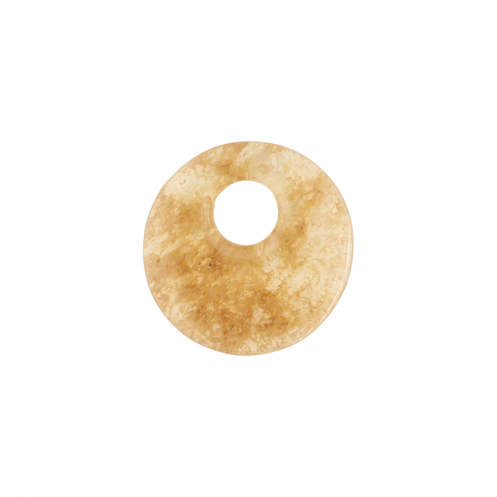 Find Vedhæng, donut i rutil kvarts, 50mm - uden snor hos Beadhouse of Copenhagen i dag, med en altid hurtig levering!