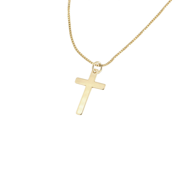 Vedhæng, kors med øsken, sterlingsølv og forgyldt sterlingsølv Silveks