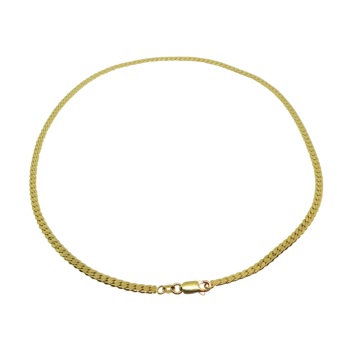 Halskette, Fischgrätenkette, vergoldetes Sterlingsilber, 40–45 cm, 3,5 mm 