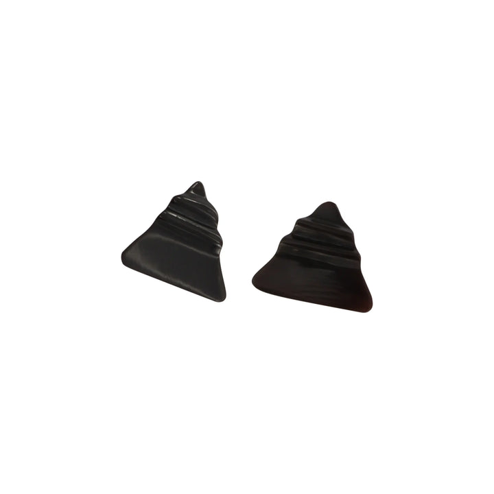 Ohrringe, Clip, Dreieck mit Welle, versilbertes Messing 