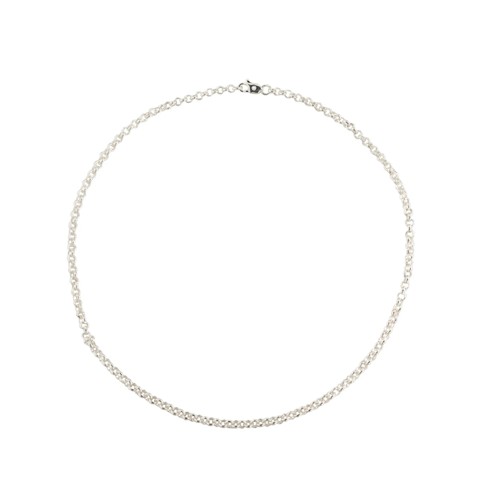 Halskæde, ærtekæde, forgyldt og forsølvet messing, 46 cm Beadhouse of Copenhagen