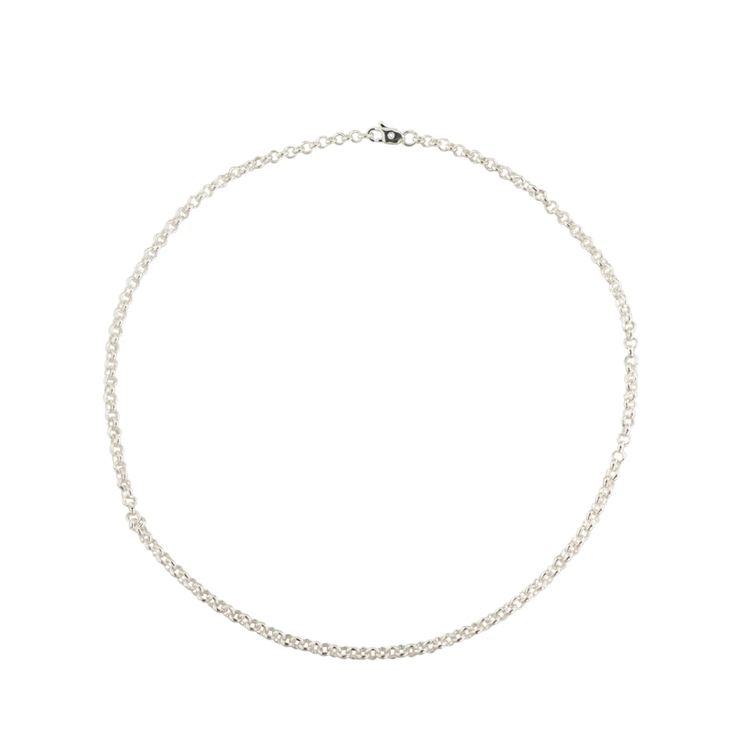 Halskæde, ærtekæde, forgyldt og forsølvet messing, 46 cm Beadhouse of Copenhagen