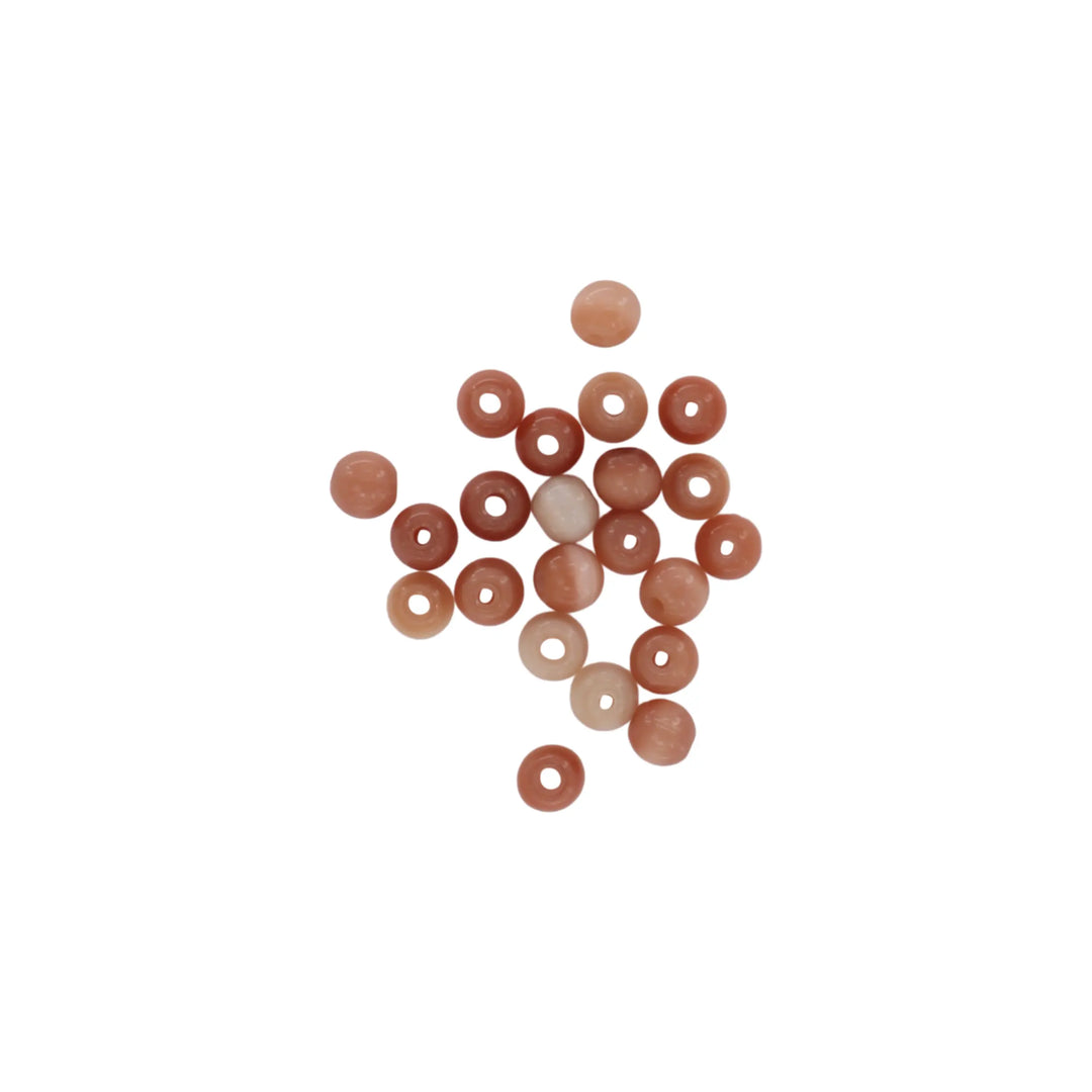 Glasfiberperler, runde, brune, 7 mm, 10 stk