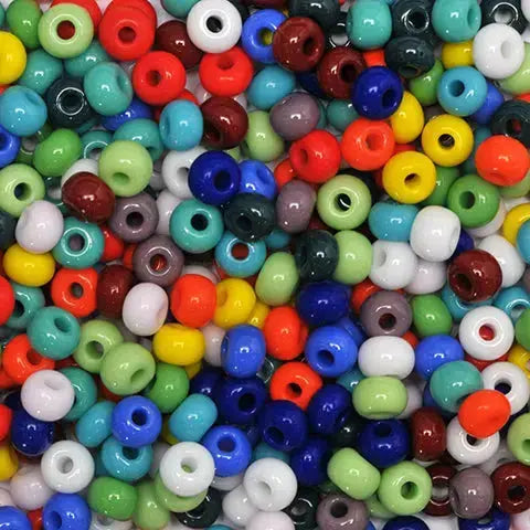 Gemischte große Glasperlen, Preciosa, undurchsichtig, 6,3 - 6,8 mm 