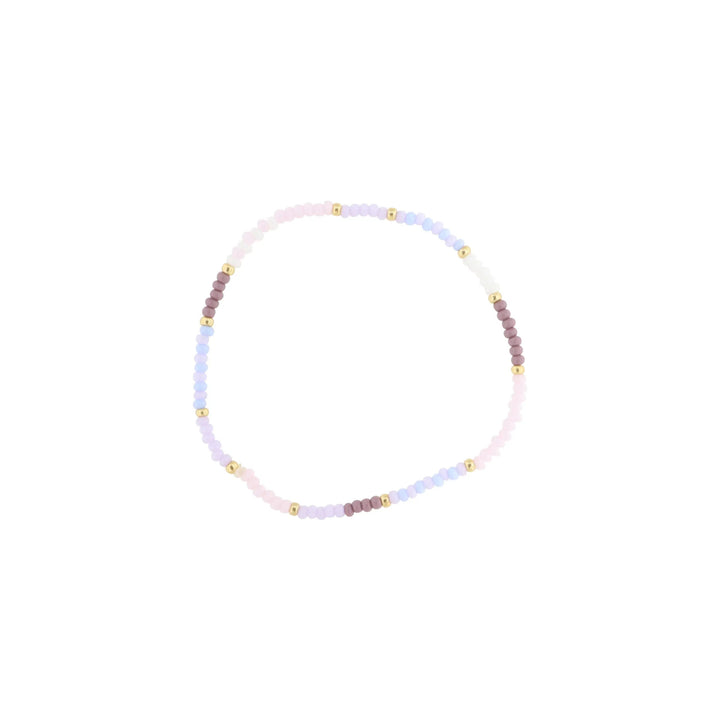 Diy kit, glasperler str. 8/0, sølv, med opaque perler der holder farven Beadhouse of Copenhagen