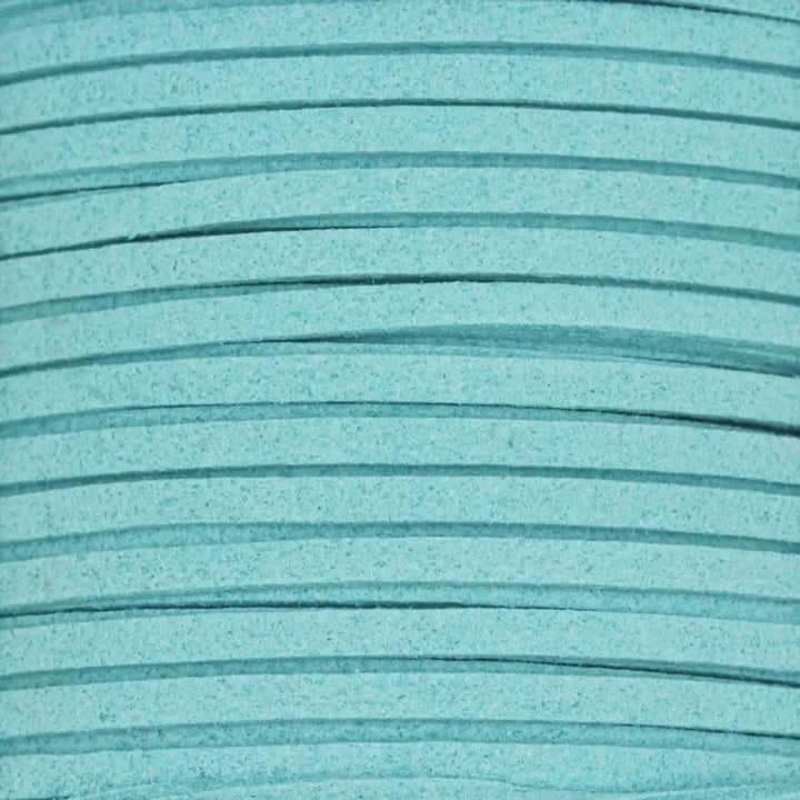 Snor, lys turkis, ruskind, 3 mm x 1,5 m Tax