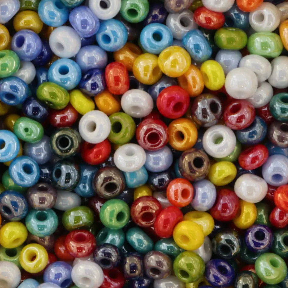 Blandede glasperler, preciosa, mix opaque sfinx, storkøb Preciosa