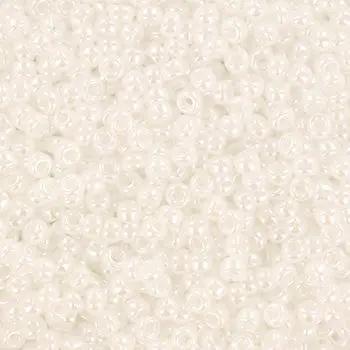 Hvide glasperler, miyuki rocailles seed beads, ceylon white pearl Krea