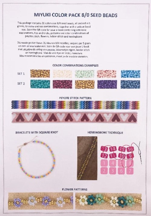 Find Miyuki kit med glasperler, perlemåtte og guides, med 31 farver str.8 hos Beadhouse of Copenhagen i dag, med en altid hurtig levering!