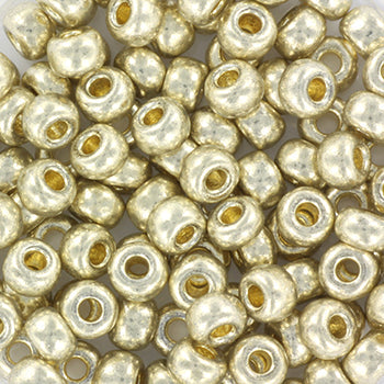 Sølv glasperler, miyuki rocailles beads, duracoat galvanized silver 6/0 Krea