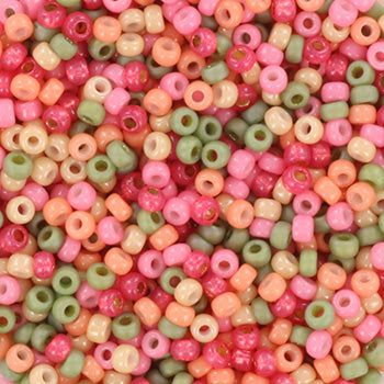 Blandede glasperler, miyuki rocailles seed beads 11/0 magic flower Krea