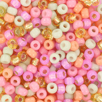 Mix glasperler, miyuki seed beads 8/0 - pastel sorbet mix121 Krea