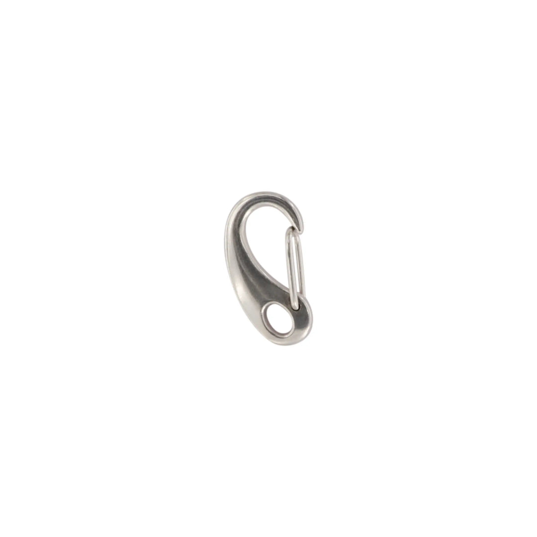 Karabin lås, 17x32mm, forsølvet zamak 