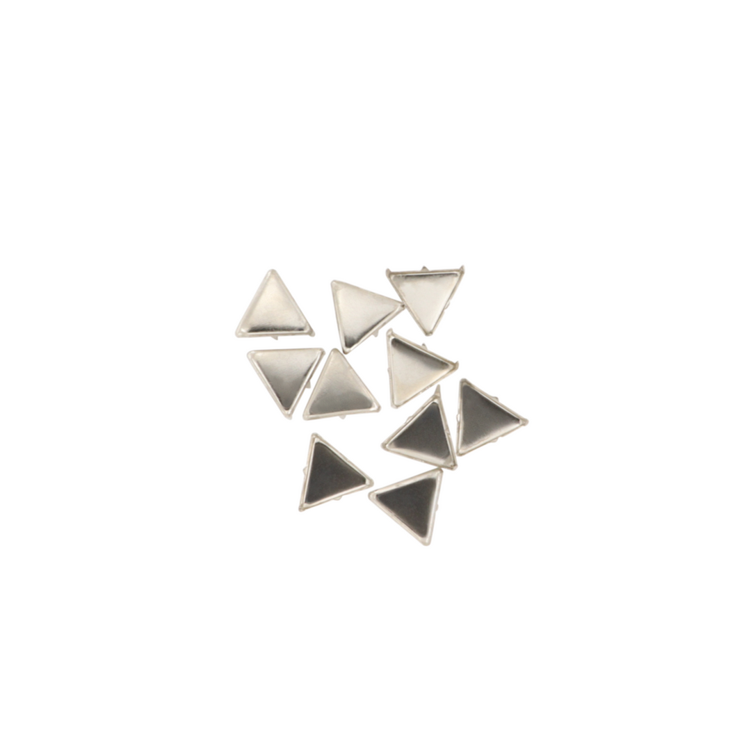 Nitter, trekantet, forsølvet messing, 10-100 stk Beadhouse of Copenhagen