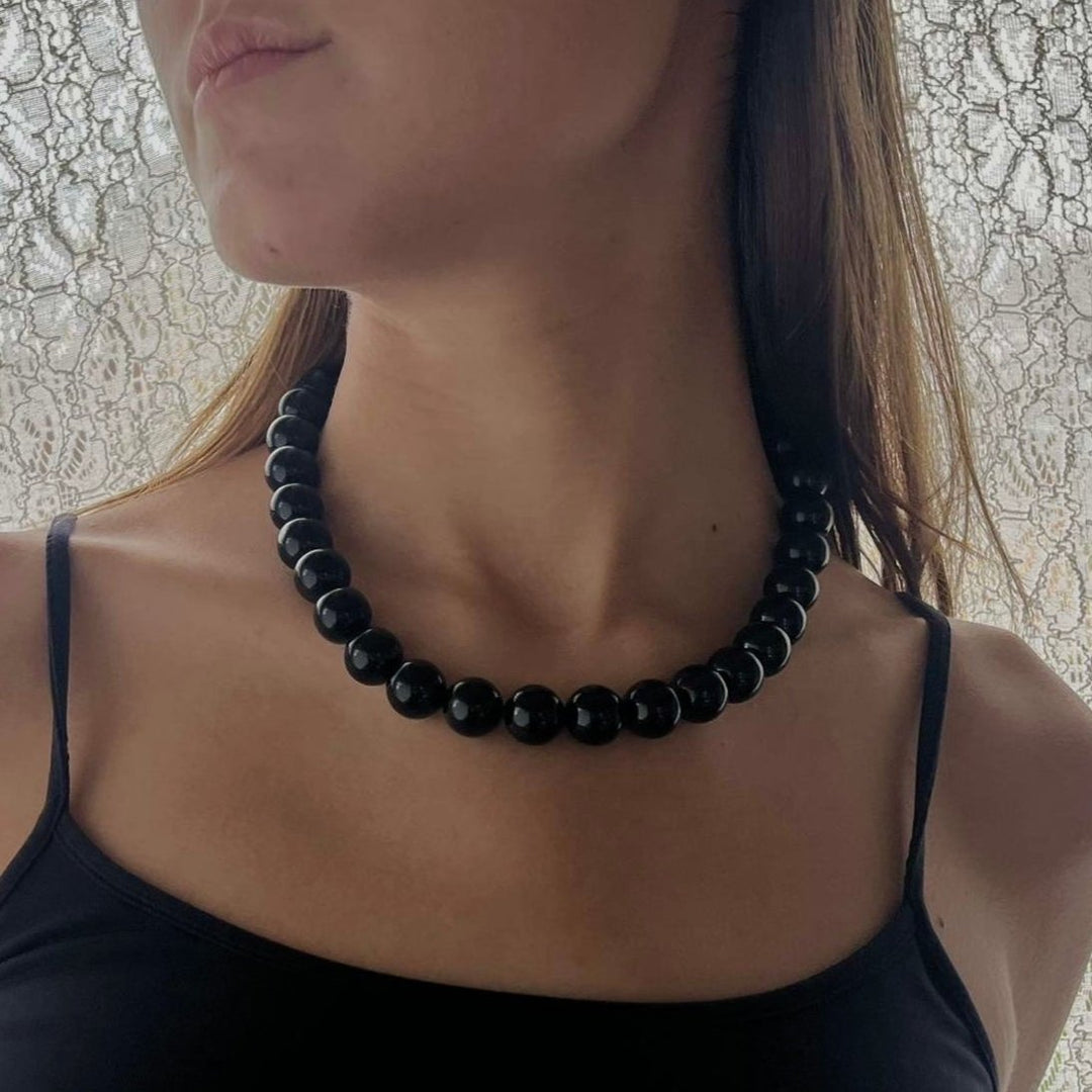 Find Halskæde, onyx ædelsten, sterlingsølv, 40-46 cm hos Beadhouse of Copenhagen i dag, med en altid hurtig levering!