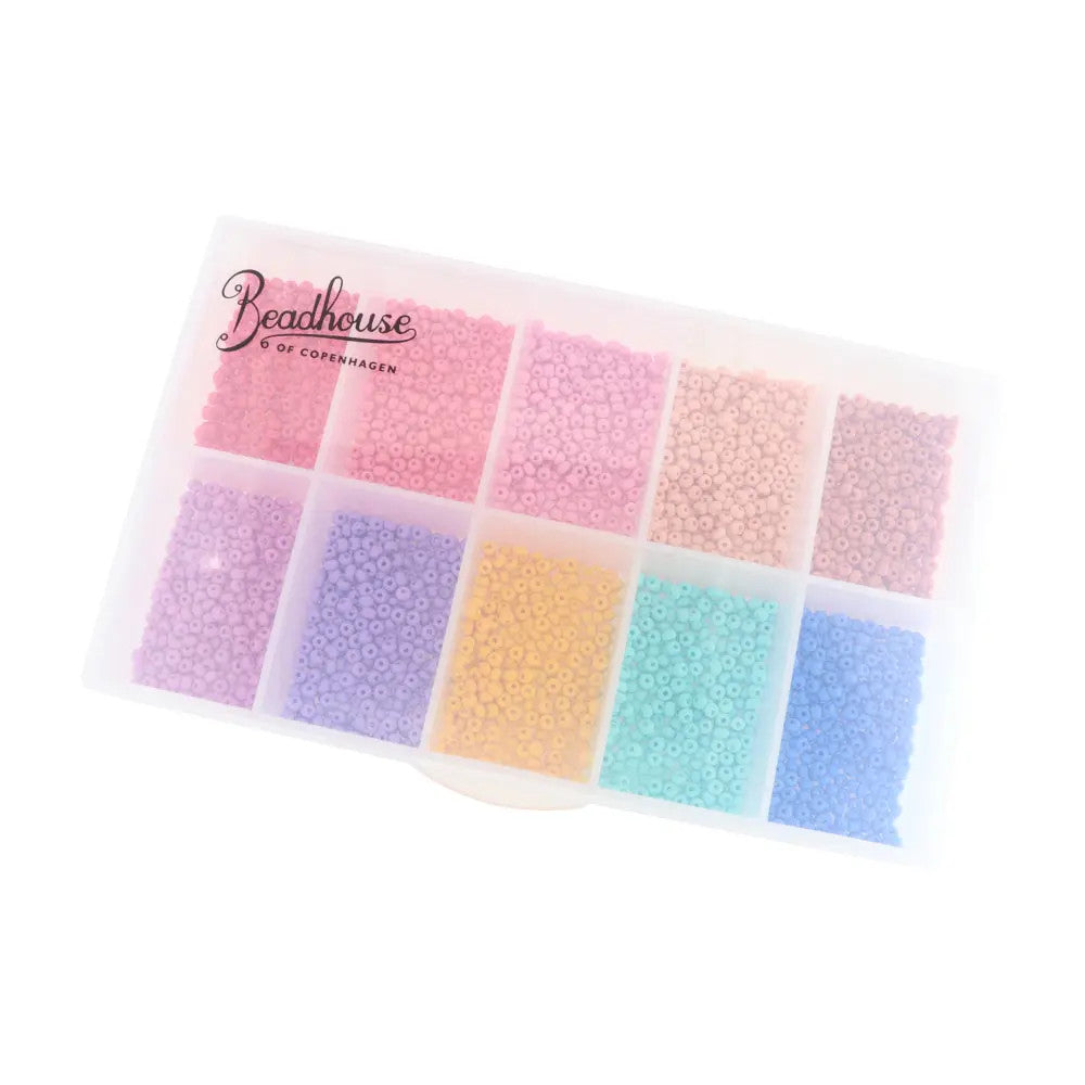 Glasperle gavesæt med økologiske farver der holder Preciosa