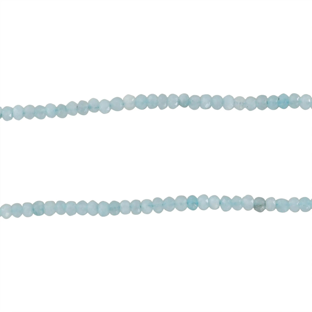 Smykkestensperler, string, amazonit, rondel facet - 35cm, ca. 110 stk JCentre