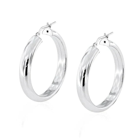Find Øreringe, chunky hoops, sterlingsølv, 35 x 6 mm hos Beadhouse of Copenhagen i dag, med en altid hurtig levering!