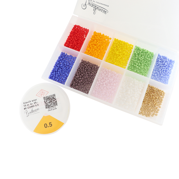 DIY -Kit, Glasperlen Größe 8/0, Gold, mit undurchsichtigen Perlen, die die Farbe halten