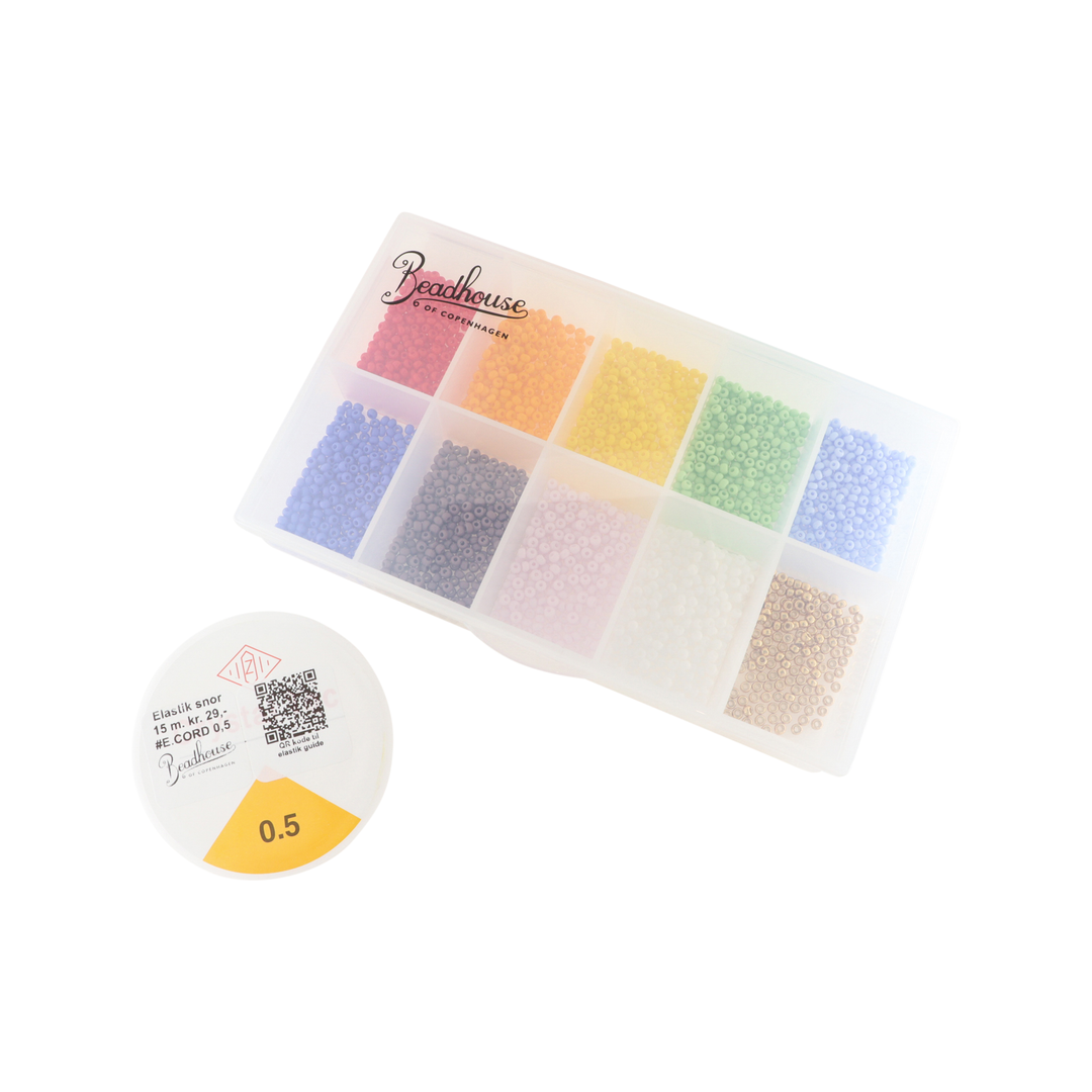 DIY -Kit, Glasperlen Größe 8/0, Gold, mit undurchsichtigen Perlen, die die Farbe halten