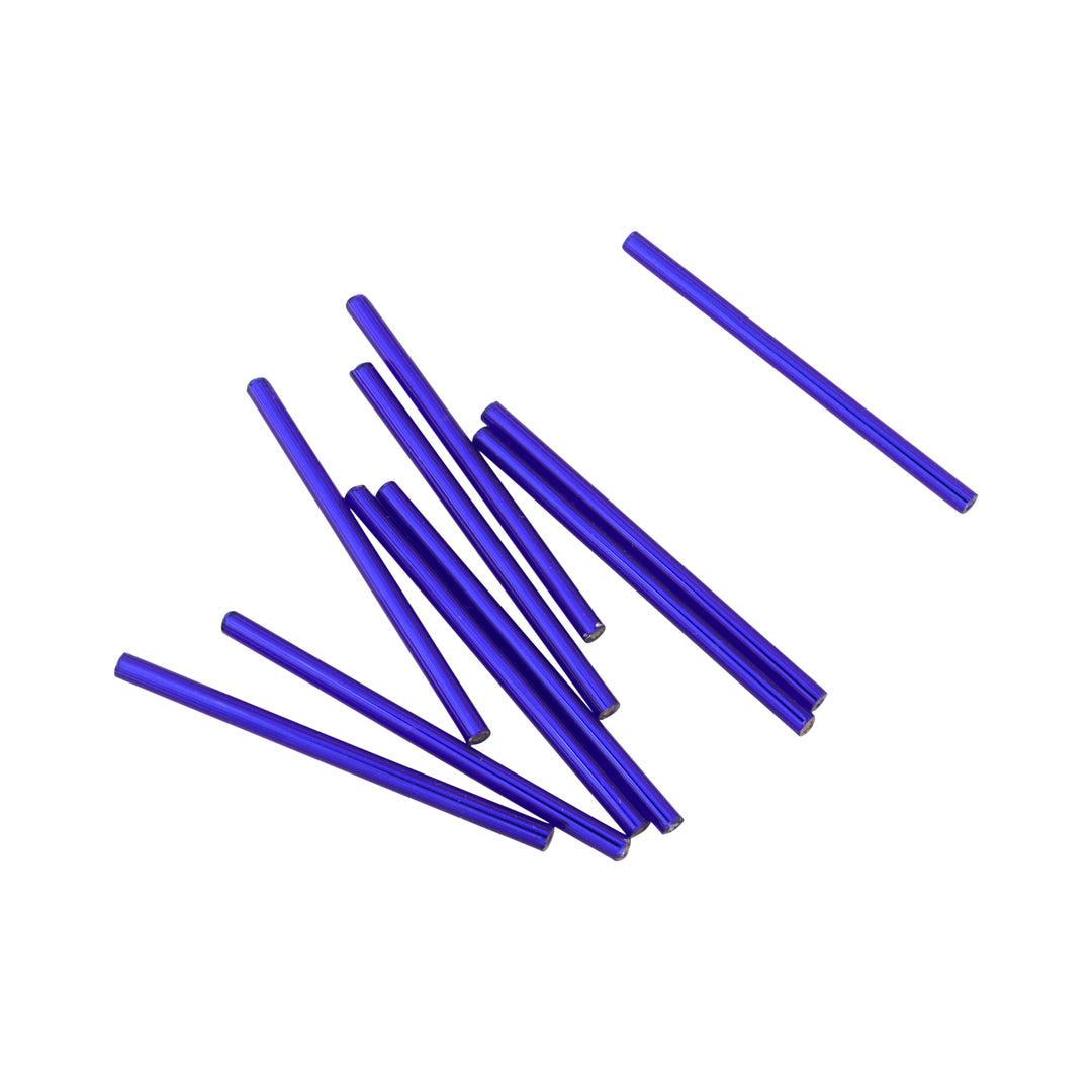 Find Blå glasperler, preciosa dark sapphire silver lined tubes, 50 x 3 mm hos Beadhouse of Copenhagen i dag, med en altid hurtig levering!