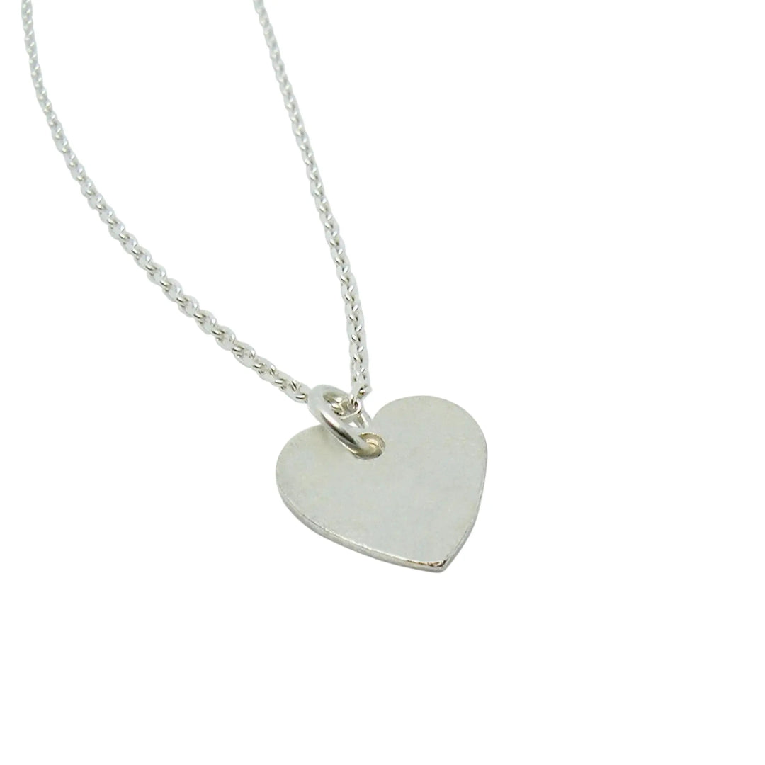 Anhänger, Herz mit glänzender Oberfläche, Sterlingsilber 