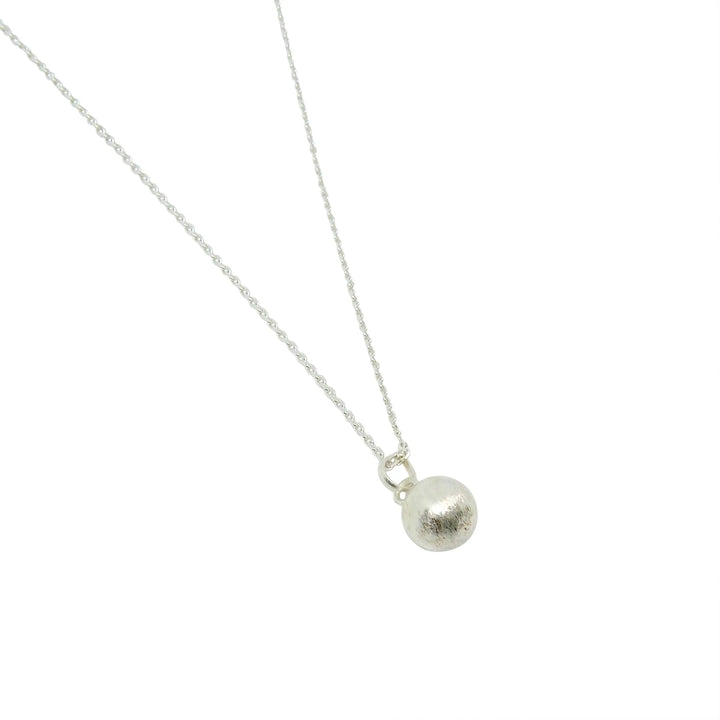 Anhänger, gebürstete Kugel, Sterlingsilber, oxidiert 