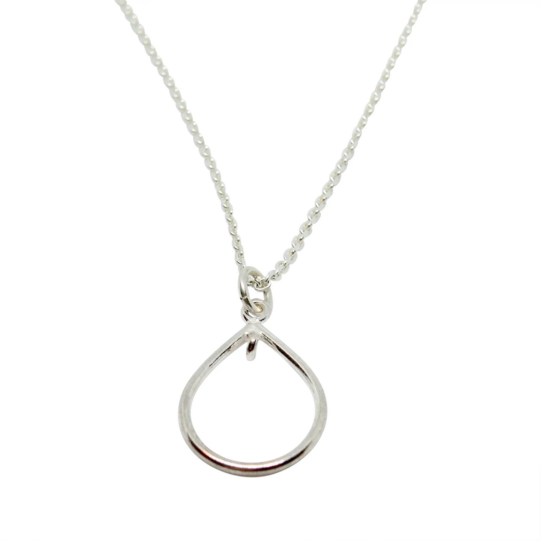 Anhänger, Tropfenkontur, Sterlingsilber 