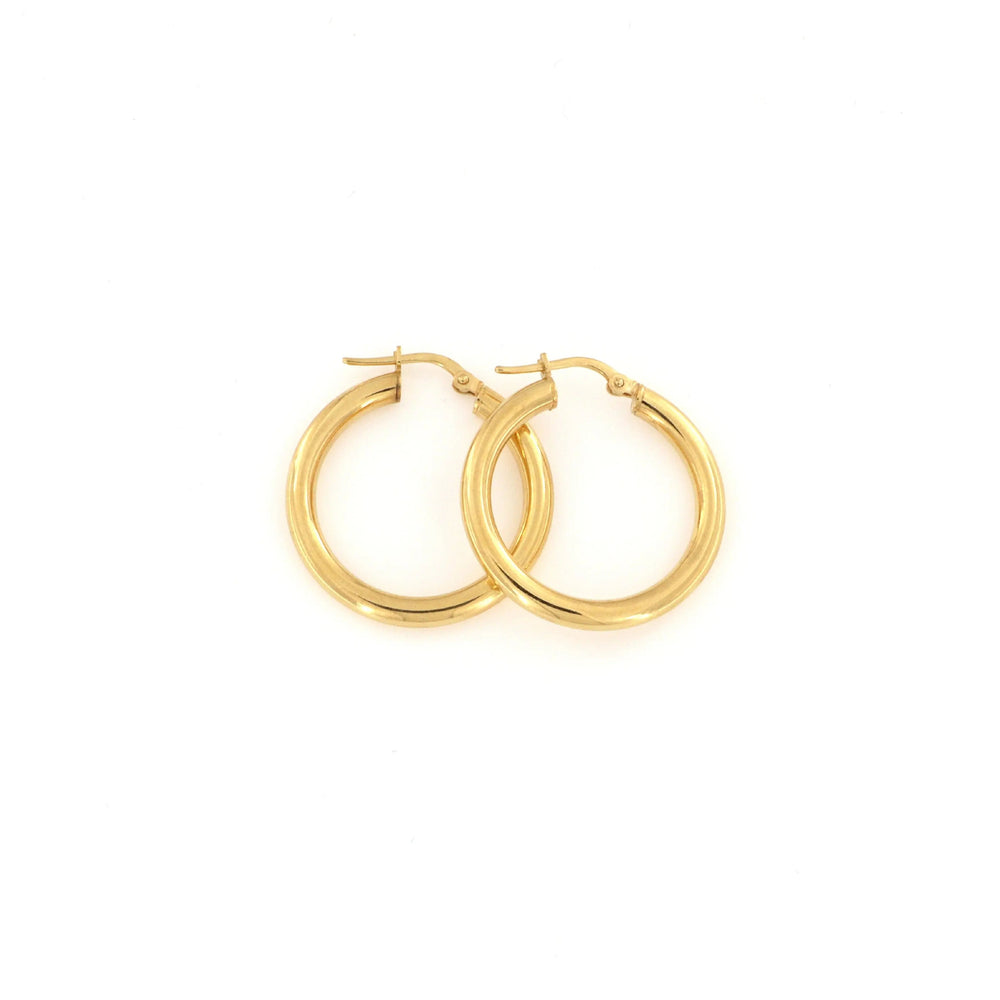 Øreringe, hoops, forgyldt sterlingsølv, 26 x 3 mm. 103c Italy