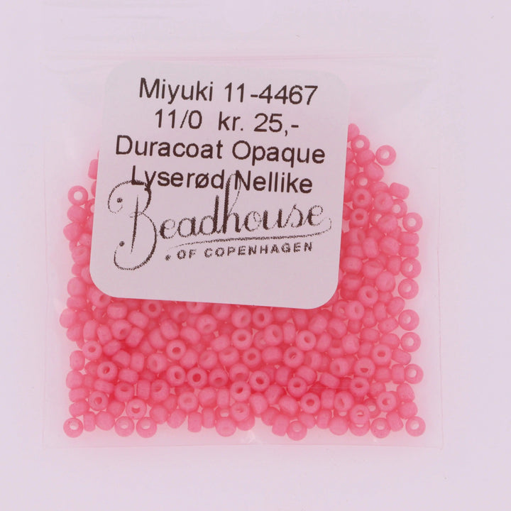Pink glasperler, miyuki rocailles beads, duracoat opaque carnation Krea