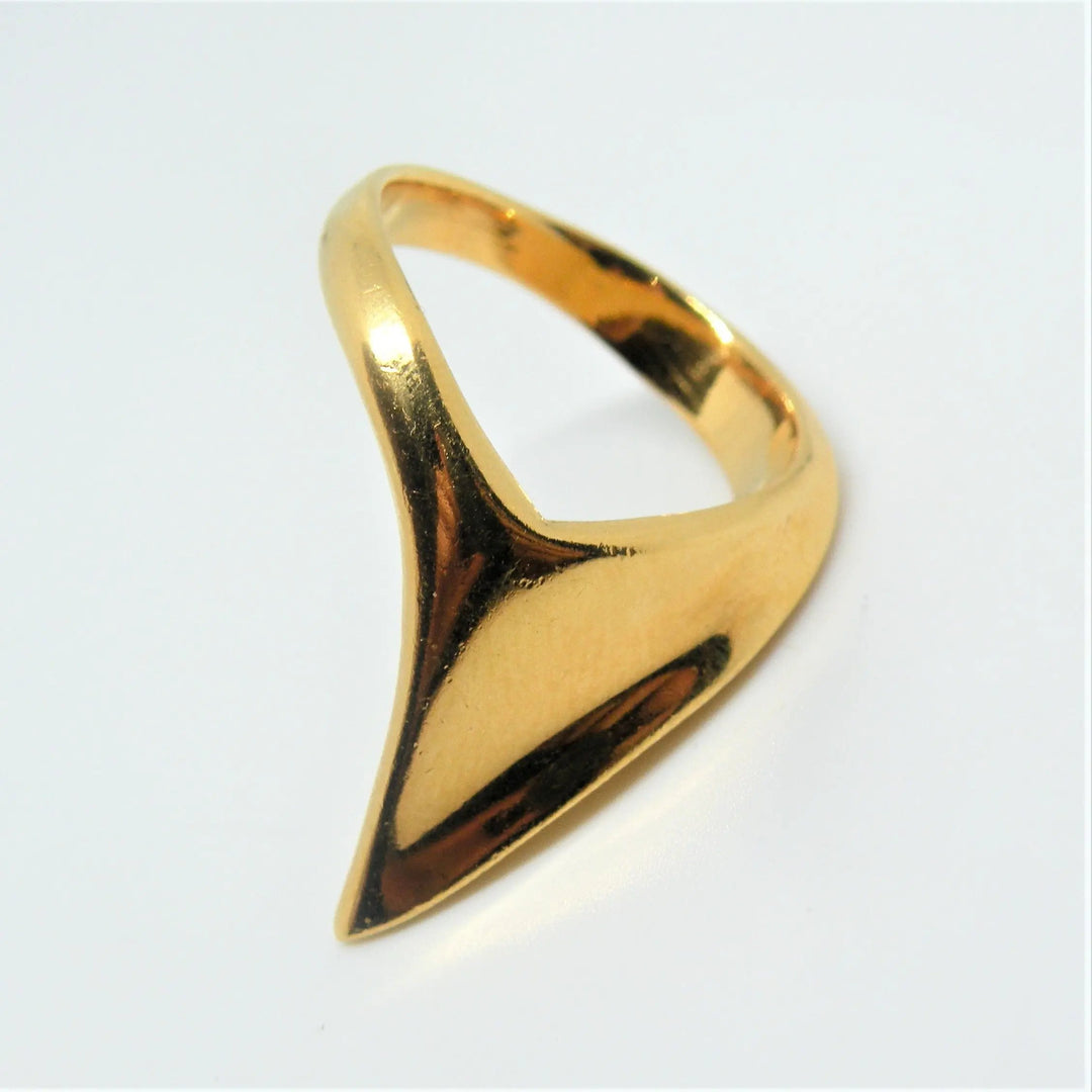 Fingerring, spids, sterlingsølv og forgyldt sterlingsølv Beadhouse of Copenhagen