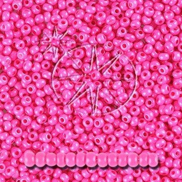 Find Pink glasperler, preciosa, intensive matte pink dyed chalkwhite, storkøb hos Beadhouse of Copenhagen i dag, med en altid hurtig levering!