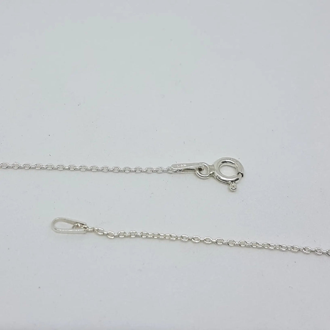 Halskæde, rund anker, sterlingsølv, 40-55 cm/1 mm Silveks