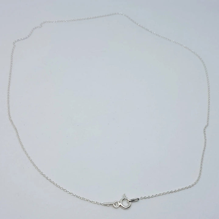 Halskæde, rund anker, sterlingsølv, 40-55 cm/1 mm Silveks