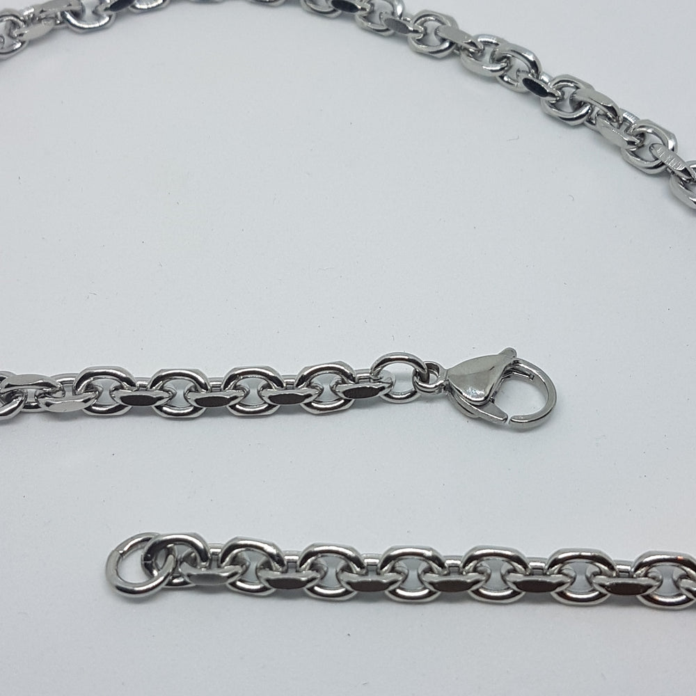 Find Halskæde, anker facet kæde, stål, 40-60 cm/5 mm hos Beadhouse of Copenhagen i dag, med en altid hurtig levering!