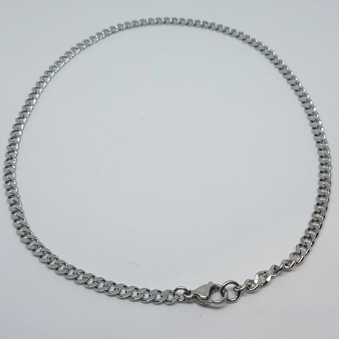 Halskæde, chunky panser facet kæde, stål, 40-60 cm/5,5 mm BLT