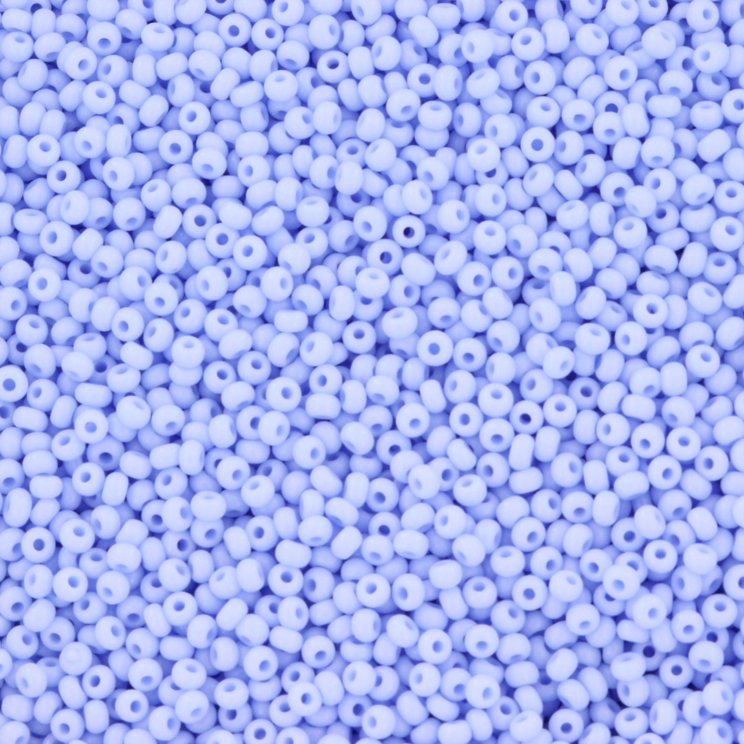 Blå glasperler, preciosa, natural opaque baby blue, storkøb Preciosa