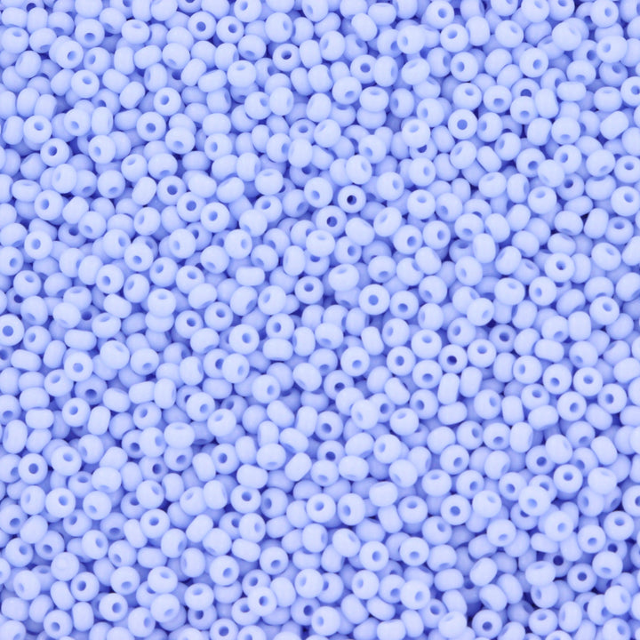 Blå glasperler, preciosa, natural opaque baby blue, storkøb Preciosa