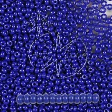 Blå glasperler, preciosa, natural opaque electric blue, 33050, storkøb Preciosa