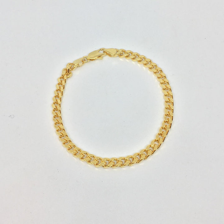 Find Armbånd, panser facet kæde, forgyldt messing, 16-21 cm/4,4 mm hos Beadhouse of Copenhagen i dag, med en altid hurtig levering!