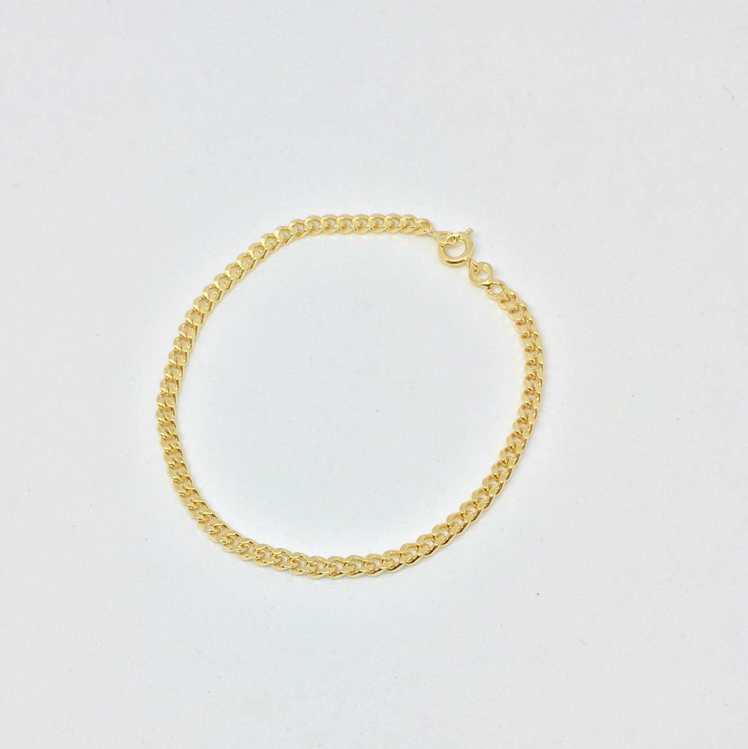 Find Armbånd, panser facet kæde, forgyldt messing, 17-19 cm/3,5 mm hos Beadhouse of Copenhagen i dag, med en altid hurtig levering!