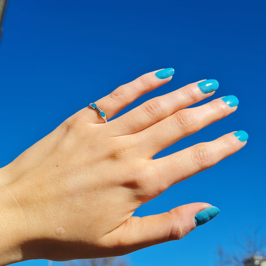 Find Fingerring til børn, to turkiser, sterlingsølv hos Beadhouse of Copenhagen i dag, med en altid hurtig levering!