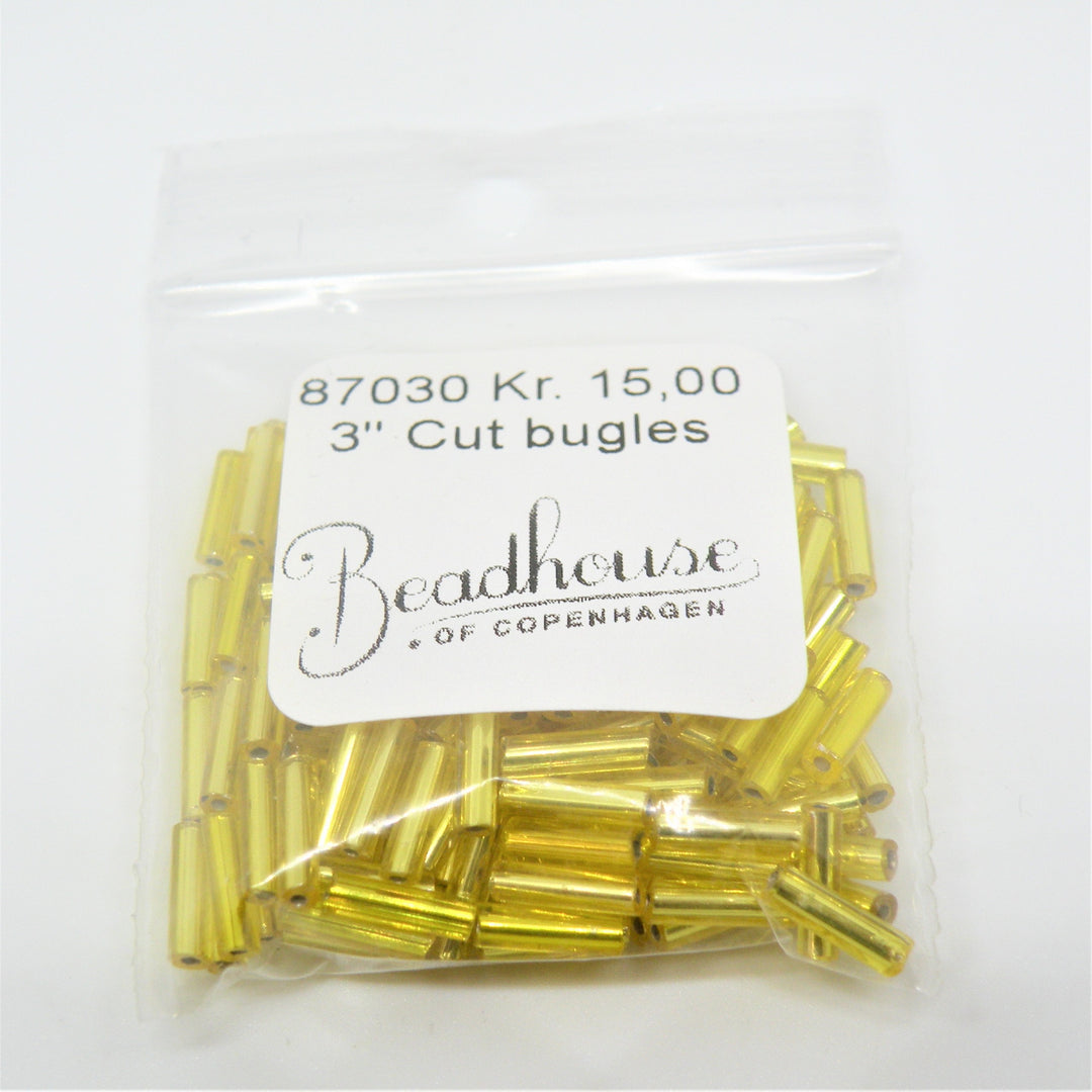 Find Gule glasperler, preciosa cut bugles, silverlined lemon, 6,8 mm hos Beadhouse of Copenhagen i dag, med en altid hurtig levering!