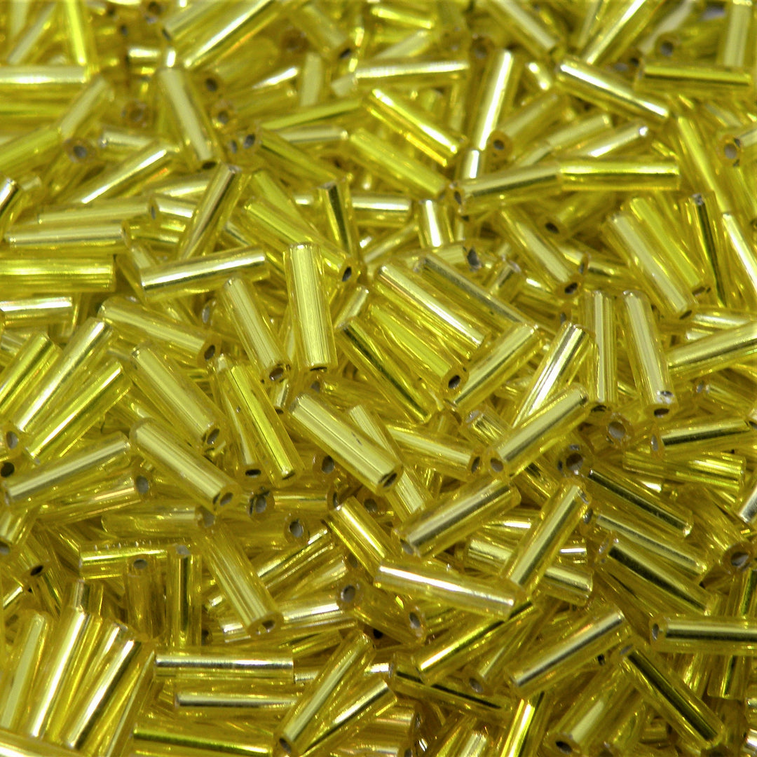 Find Gule glasperler, preciosa cut bugles, silverlined lemon, 6,8 mm hos Beadhouse of Copenhagen i dag, med en altid hurtig levering!